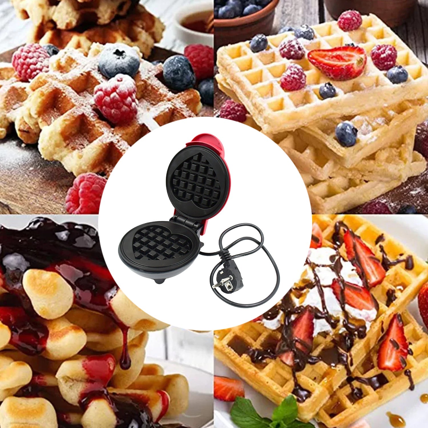 Mini Waffle Maker Machine Waffle Iron Home Appliances Kitchen Gift Easy To Clean, On-Stick Surfaces, Perfect Breakfast, Dessert, Sandwich, Pan Cakes, Paninis / Other Snacks Machine Mini Waffle Maker Machine Waffle Iron Home Appliances Kitchen Gift Easy To Clean, On-Stick Surfaces, Perfect Breakfast, Dessert, Sandwich, Pan Cakes, Paninis / Other Snacks Machine